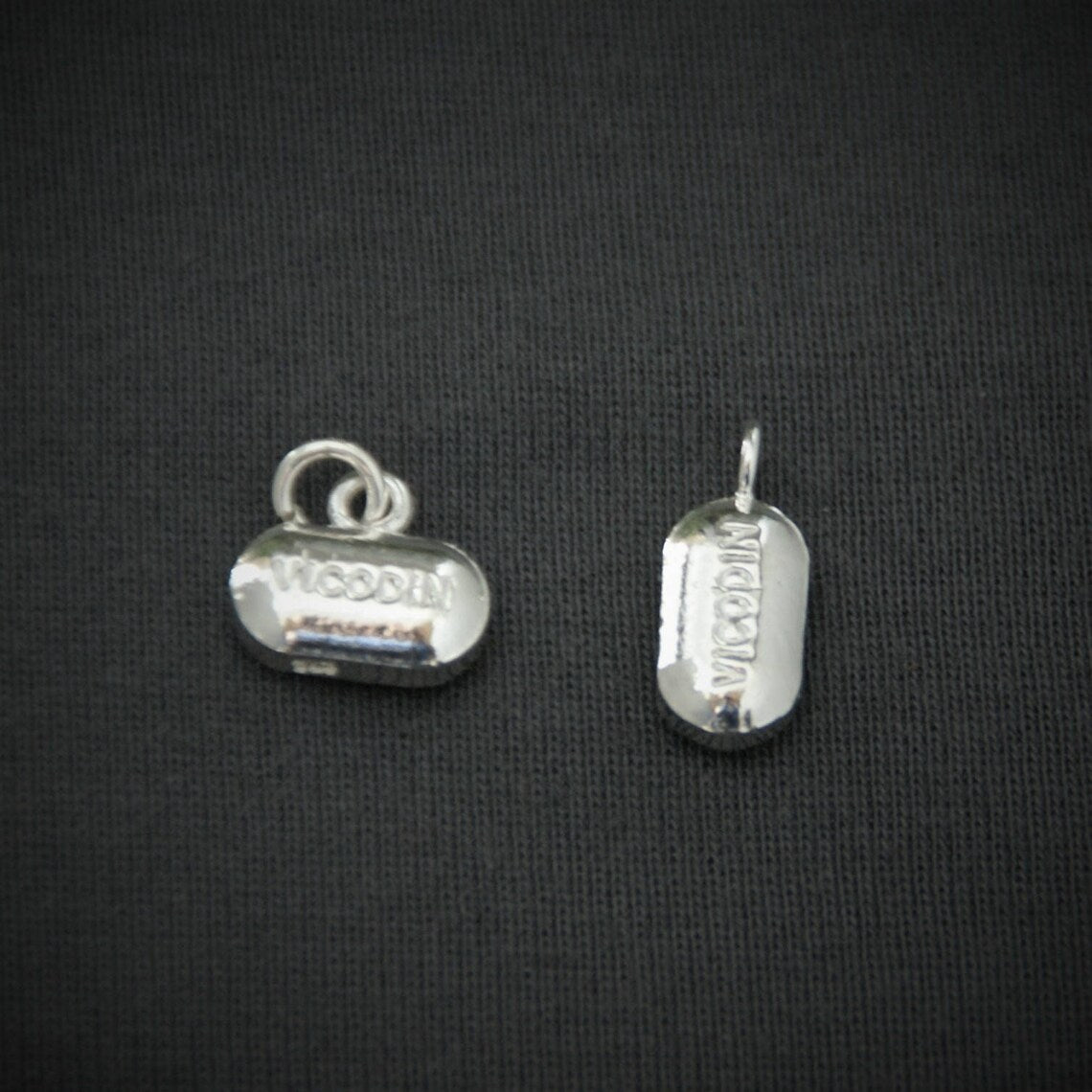 Vicodin Pill Pendant Charm for Necklace or Bracelet