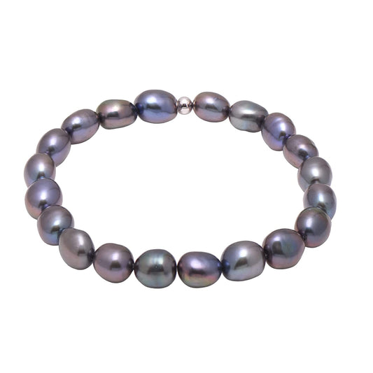 Cultured Freshwater Baroque Pearl Stretch Bracelet 8-9MM