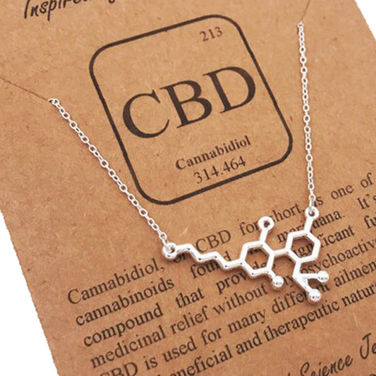 CBD Molecule Necklace-Cannabidiol Pendant