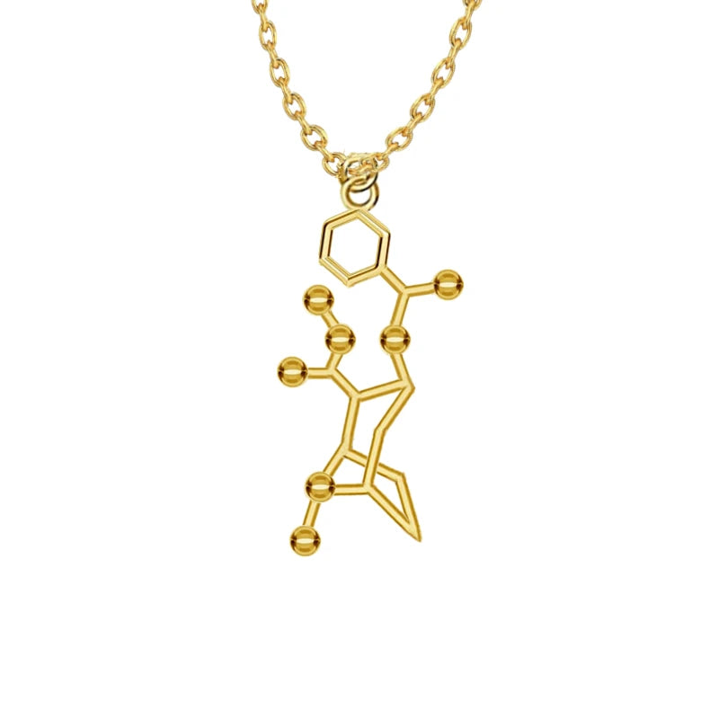 Cocaine Molecule Necklace
