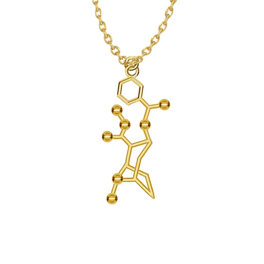 Cocaine Molecule Necklace