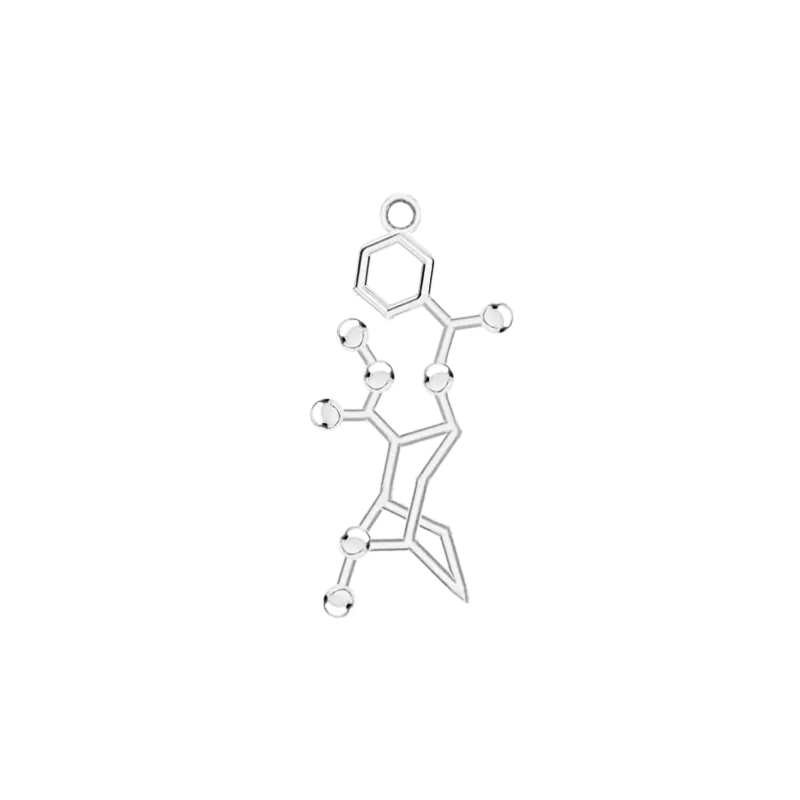 Cocaine Molecule Necklace