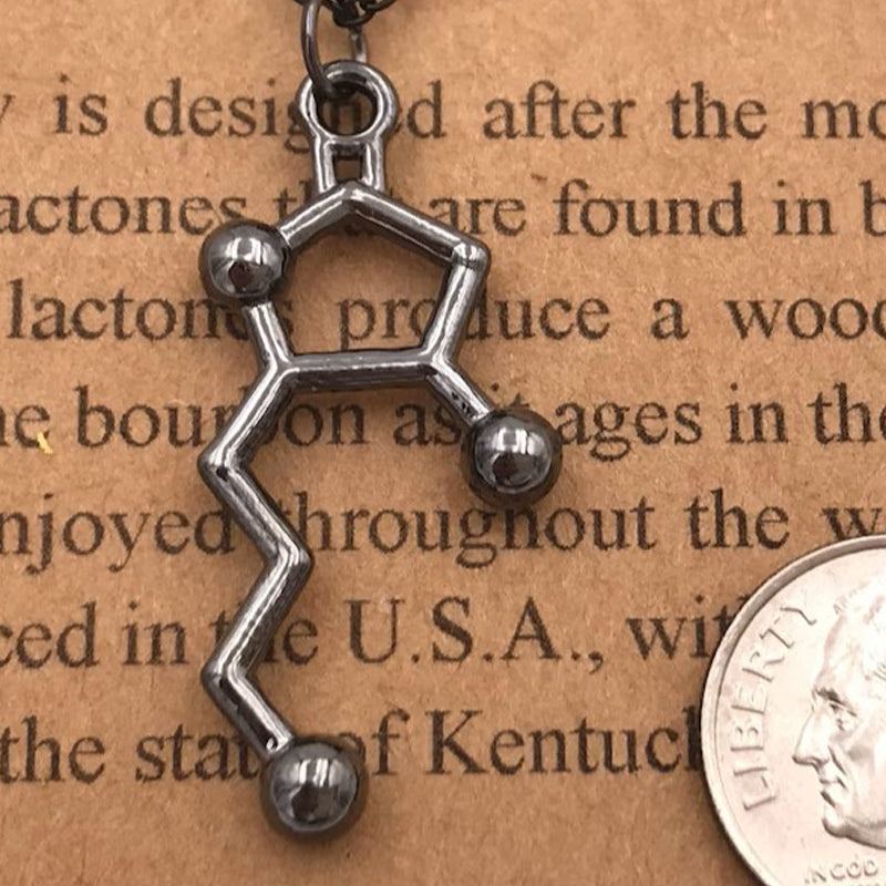 Bourbon Whiskey Alcohol Molecule Necklace