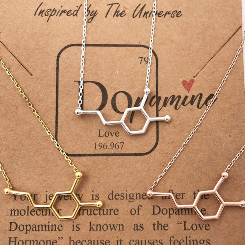 Dopamine Molecule Necklace