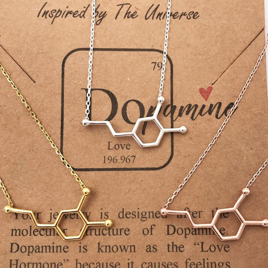 Dopamine Molecule Necklace