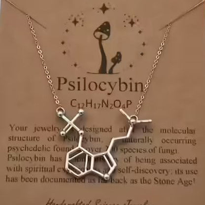 Psilocibin Molecule Magic Mushroom Necklace