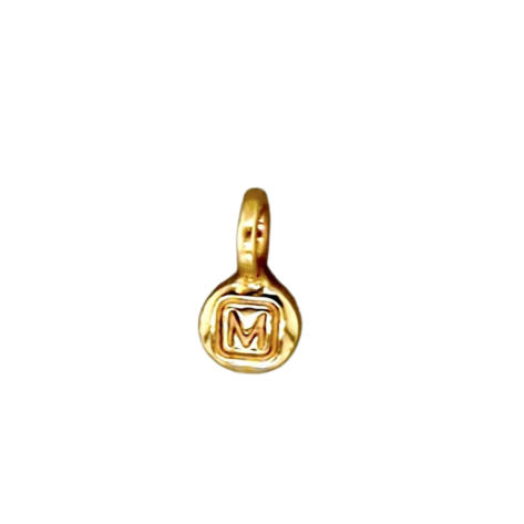 Oxycodone charm M30 14K gold necklace pendant