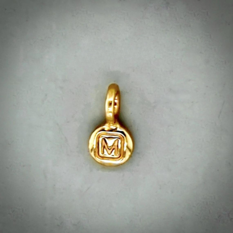 Oxycodone charm M30 14K gold necklace pendant