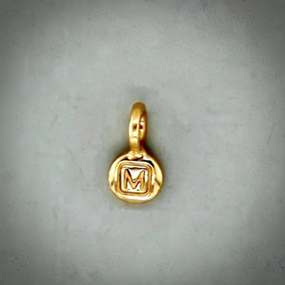 Oxycodone charm M30 14K gold necklace pendant