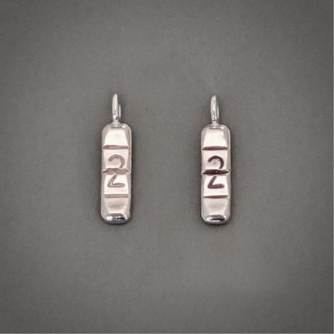 2mg Xanax Bar, Benzodiazepine 14K Gold or Sterling Silver Pendant Charm Necklace or Earrings