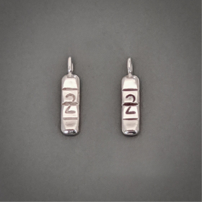 2mg Xanax Bar, Benzodiazepine 14K Gold or Sterling Silver Pendant Charm Necklace or Earrings