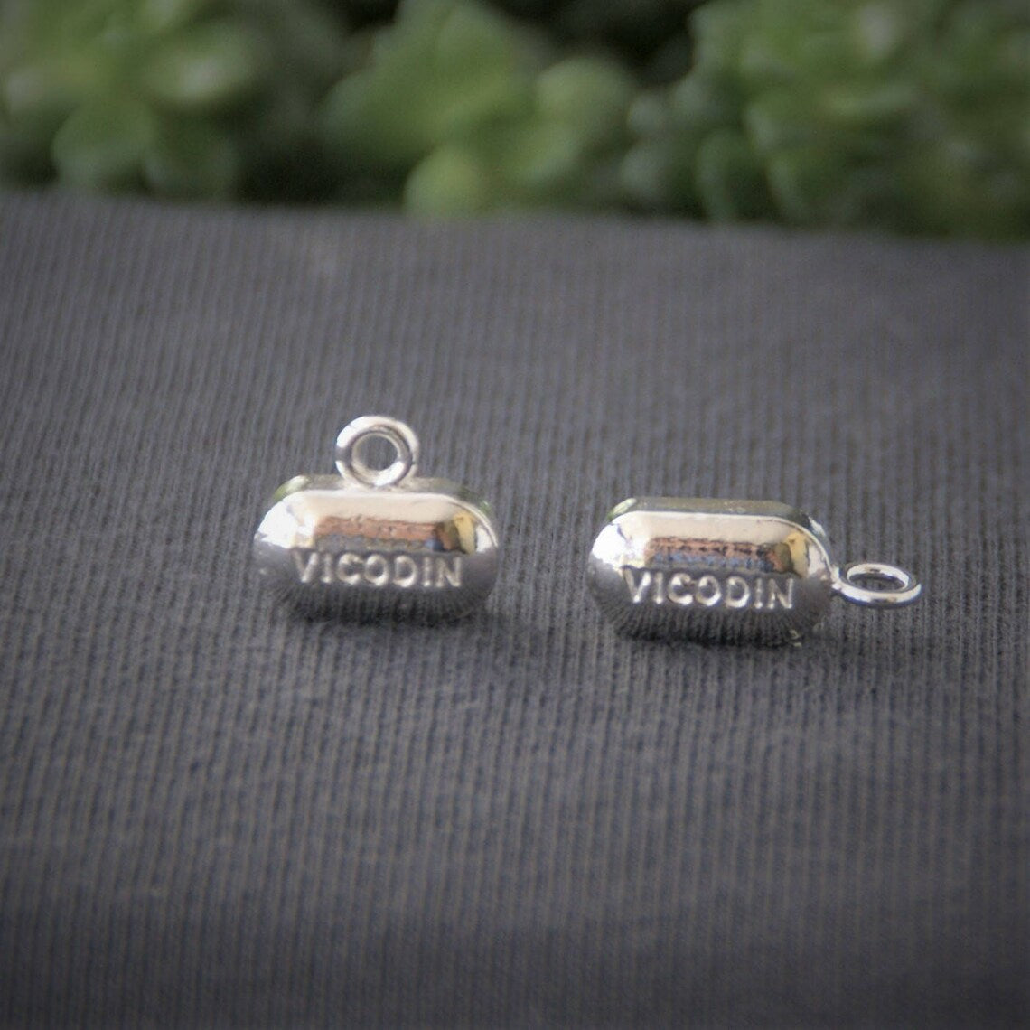 Vicodin Pill Pendant Charm for Necklace or Bracelet
