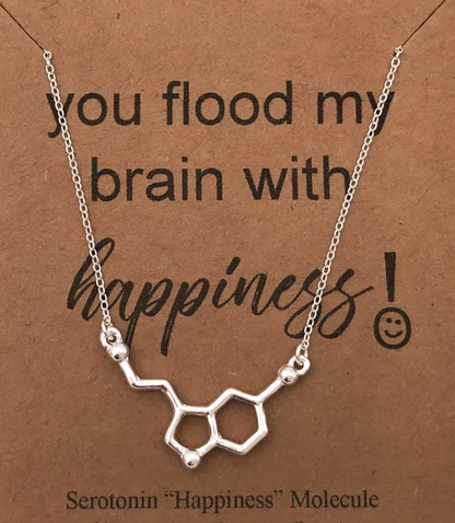 Serotonin Molecule Necklace or Bracelet - The Happy Molecule
