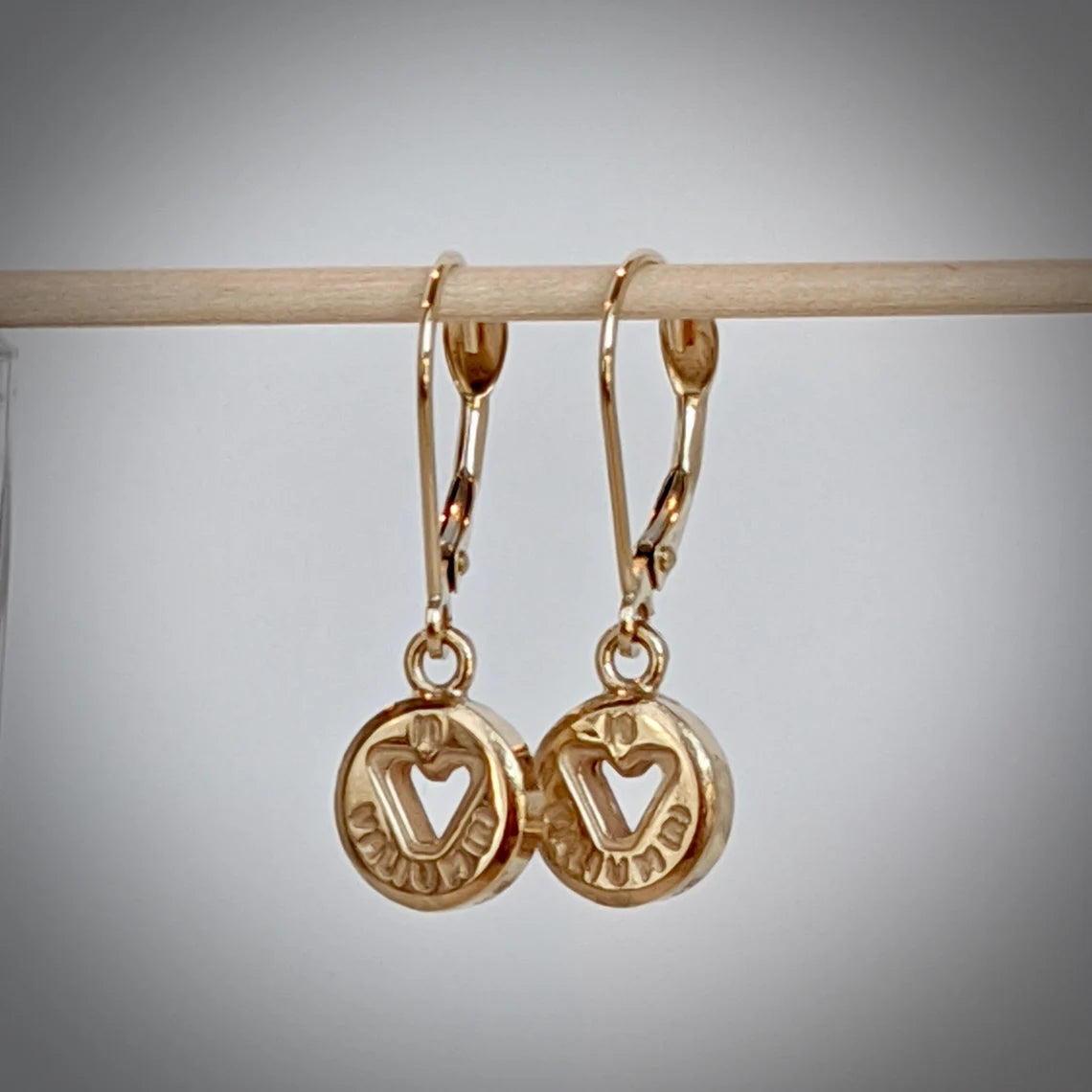 Valium charm 14k gold pendant or earrings