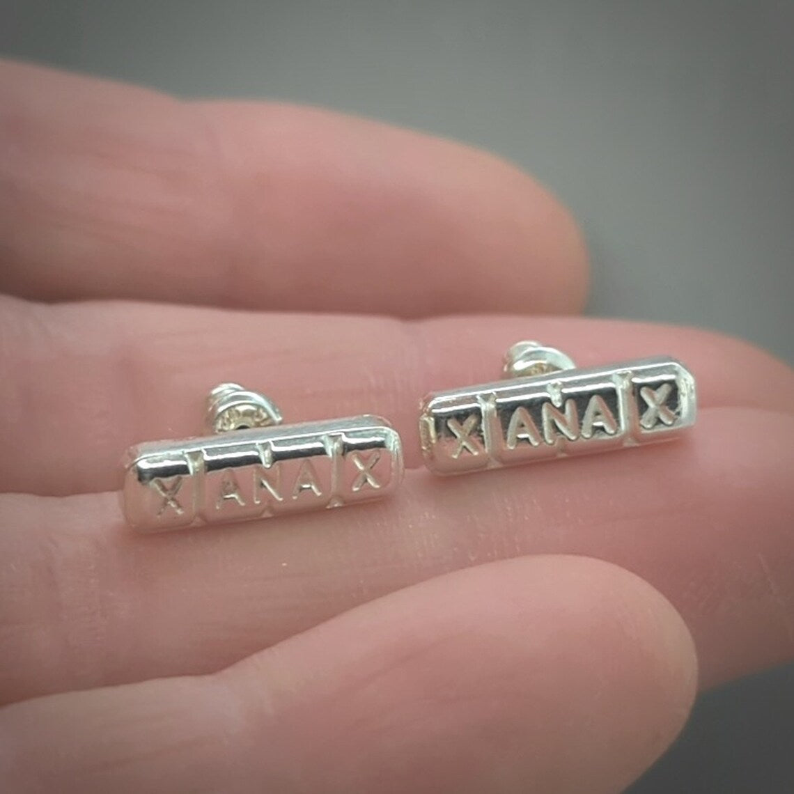 2mg Xanax Bar, Benzodiazepine 14K Gold or Sterling Silver Pendant Charm Necklace or Earrings