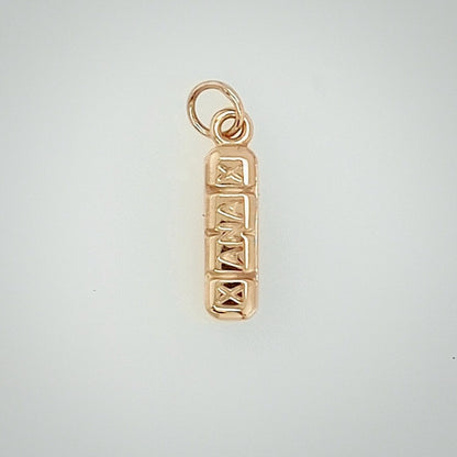 2mg Xanax Bar, Benzodiazepine 14K Gold or Sterling Silver Pendant Charm Necklace or Earrings