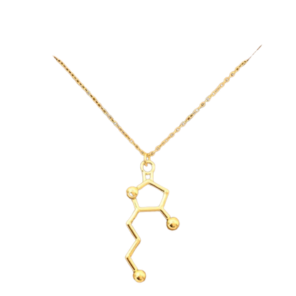 Bourbon Whiskey Alcohol Molecule Necklace