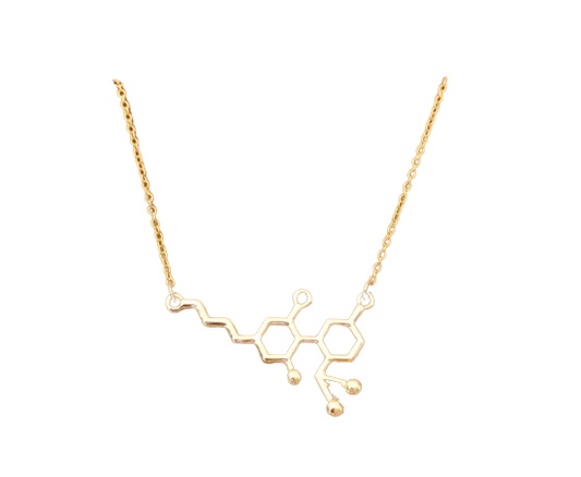 CBD Molecule Necklace-Cannabidiol Pendant
