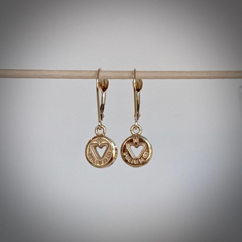 Valium charm 14k gold pendant or earrings