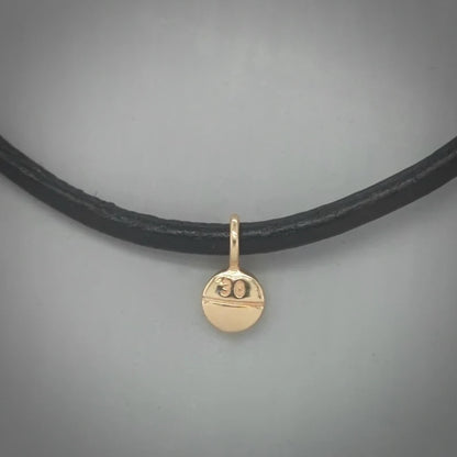 Oxycodone charm M30 14K gold necklace pendant