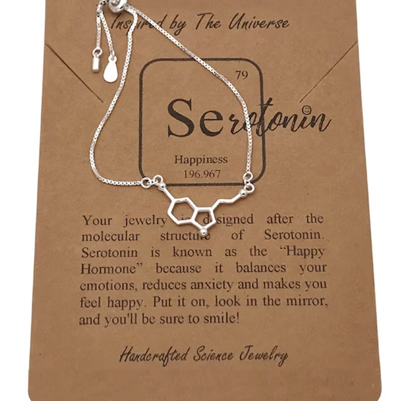 Serotonin Molecule Necklace or Bracelet - The Happy Molecule