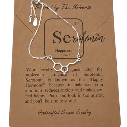 Serotonin Molecule Necklace or Bracelet - The Happy Molecule