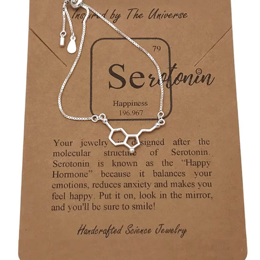 Serotonin Molecule Necklace or Bracelet - The Happy Molecule