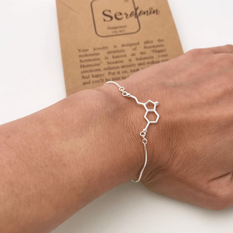 Serotonin Molecule Necklace or Bracelet - The Happy Molecule