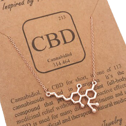 CBD Molecule Necklace-Cannabidiol Pendant