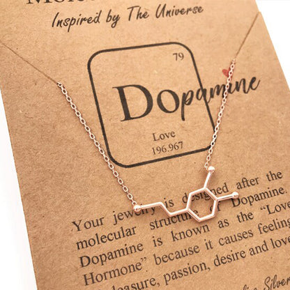 Dopamine Molecule Necklace