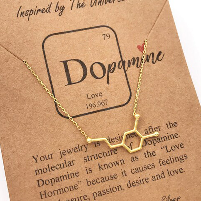 Dopamine Molecule Necklace