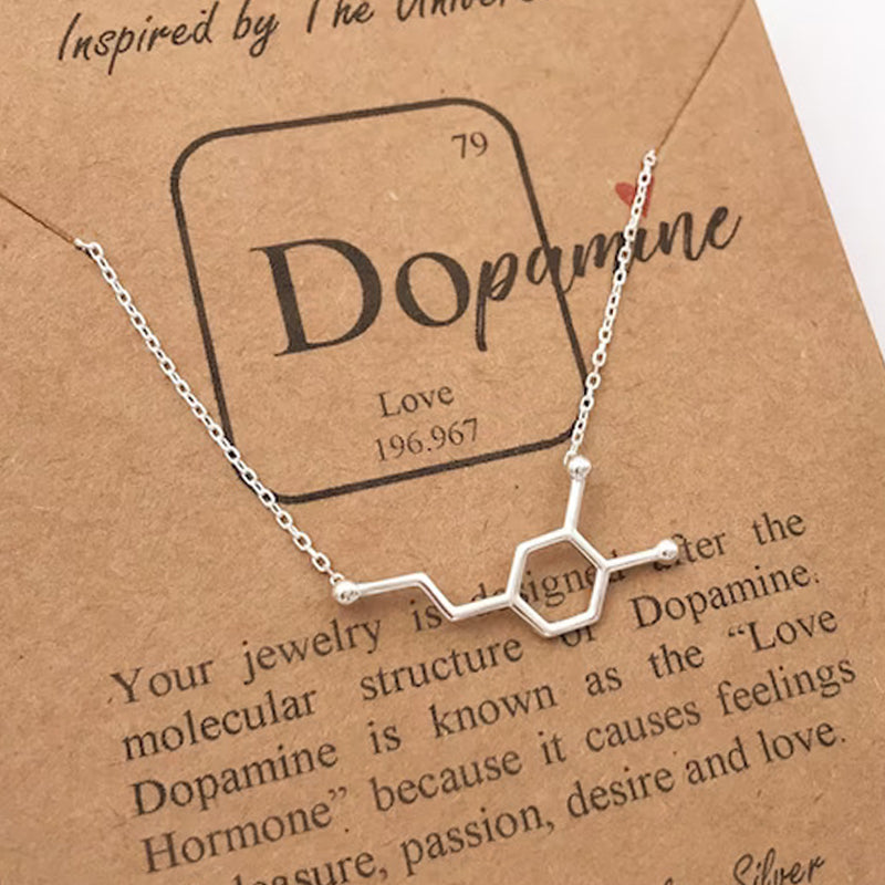 Dopamine Molecule Necklace
