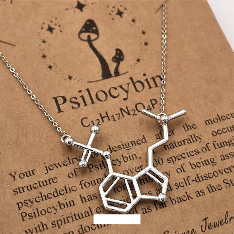 Psilocibin Molecule Magic Mushroom Necklace